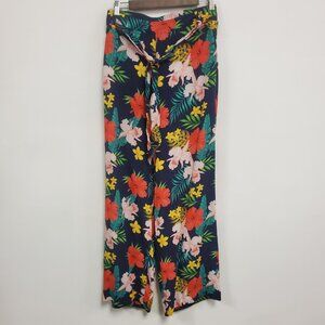 Soft‎ Surroundings Womens Wide Leg Tropical Pants Size XL Hawaiian Coastal Beach